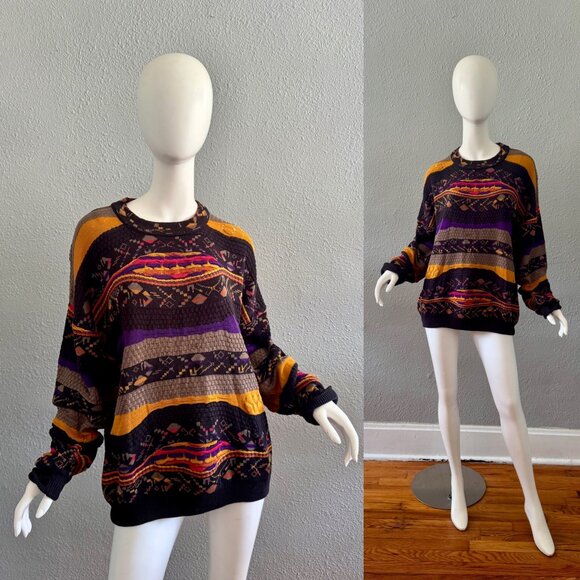 Mens Vintage CARLO ALBERTO Australian Designer Sweater Top XL - Picture 1 of 13